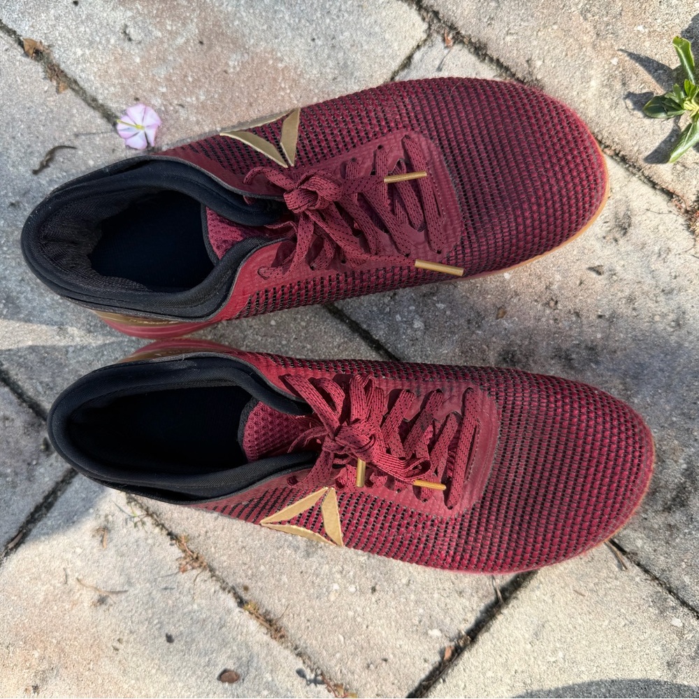 Reebok Women’s Maroon and Gold Nano 8 CrossFit Shoes - Picture 3 of 7